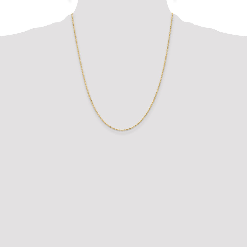 Buy Stylish 14K Gold 22-Inch Singapore Chain, 1.10mm - Exclusive Value!