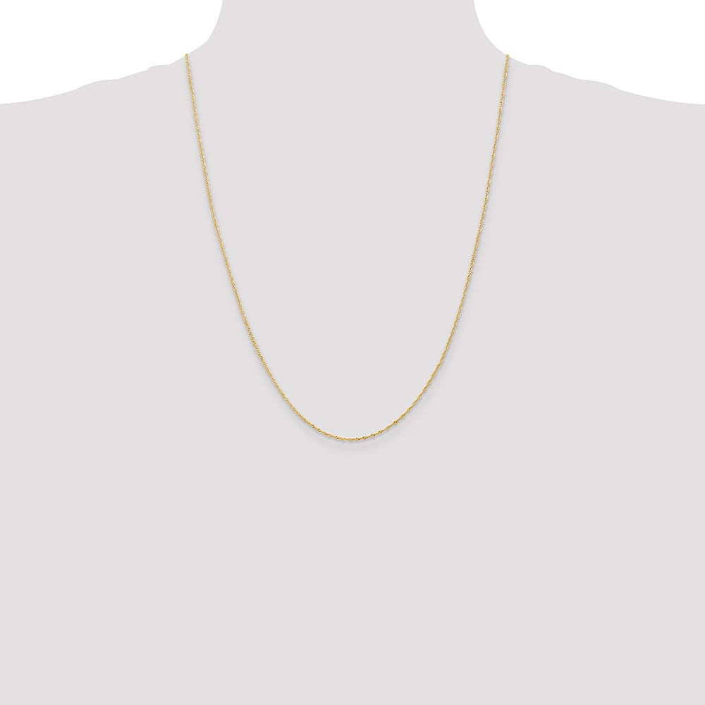 Exclusive 14K Gold 24-Inch Singapore Chain, 1.10mm - Stylish Value Piece