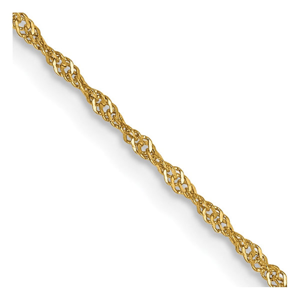 14K Gold 20-Inch 1.10mm Singapore Chain