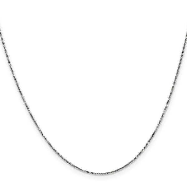 14K White Gold .85mm Spiga Chain - 18-Inch Necklace
