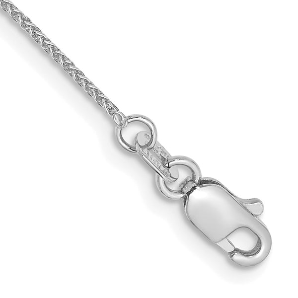 14K White Gold .85mm Spiga Bracelet - 6-Inch