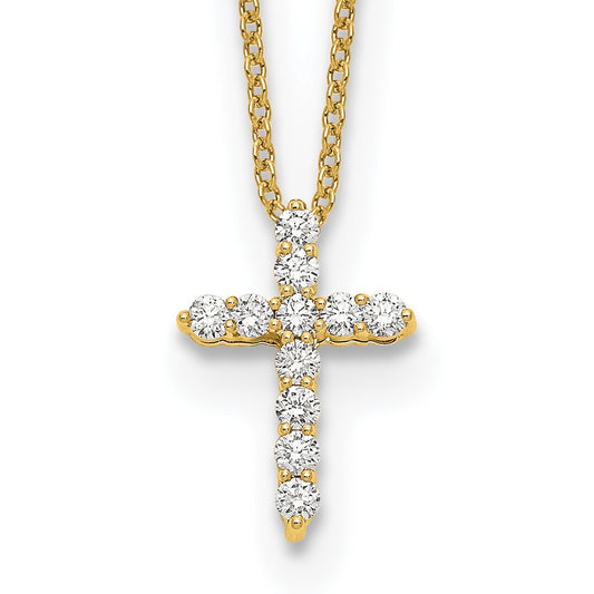 Buy 14K Gold Diamond Cross Necklace - 18 Inch, Stylish & Affordable Luxury!
