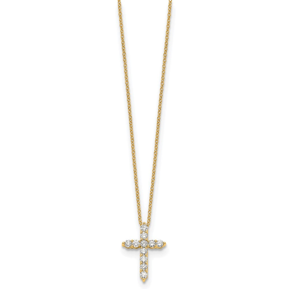 Buy Exclusive 14K Gold Diamond Cross Necklace - 18 Inch, Stylish Value!