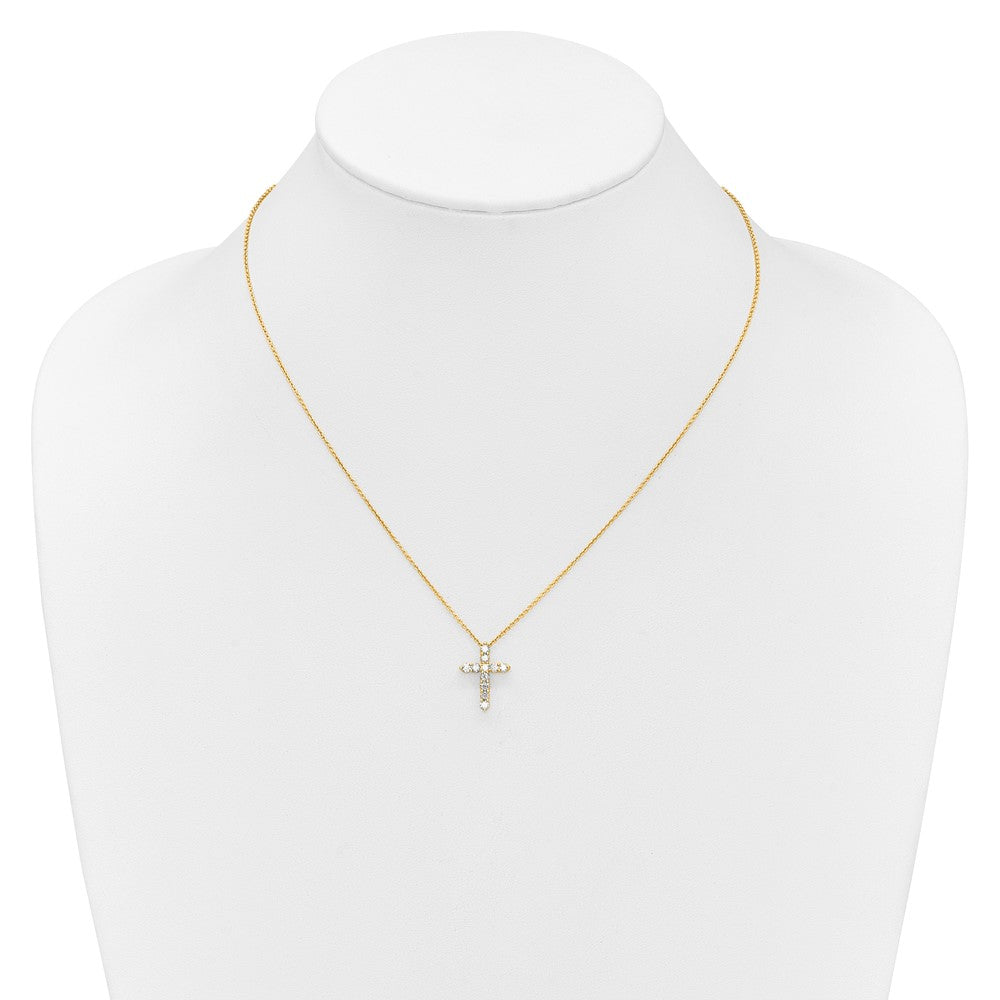 Buy Exclusive 14K Gold Diamond Cross Necklace - 18 Inch, Stylish Value!