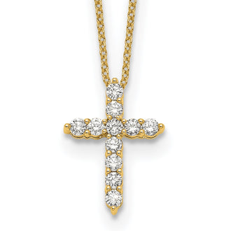 Buy Exclusive 14K Gold Diamond Cross Necklace - 18 Inch, Stylish Value!