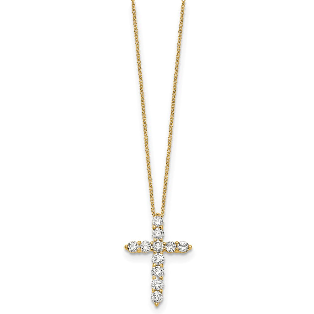 Buy 14K Gold Diamond Cross Necklace - 18" Stylish Design, Affordable Luxury
