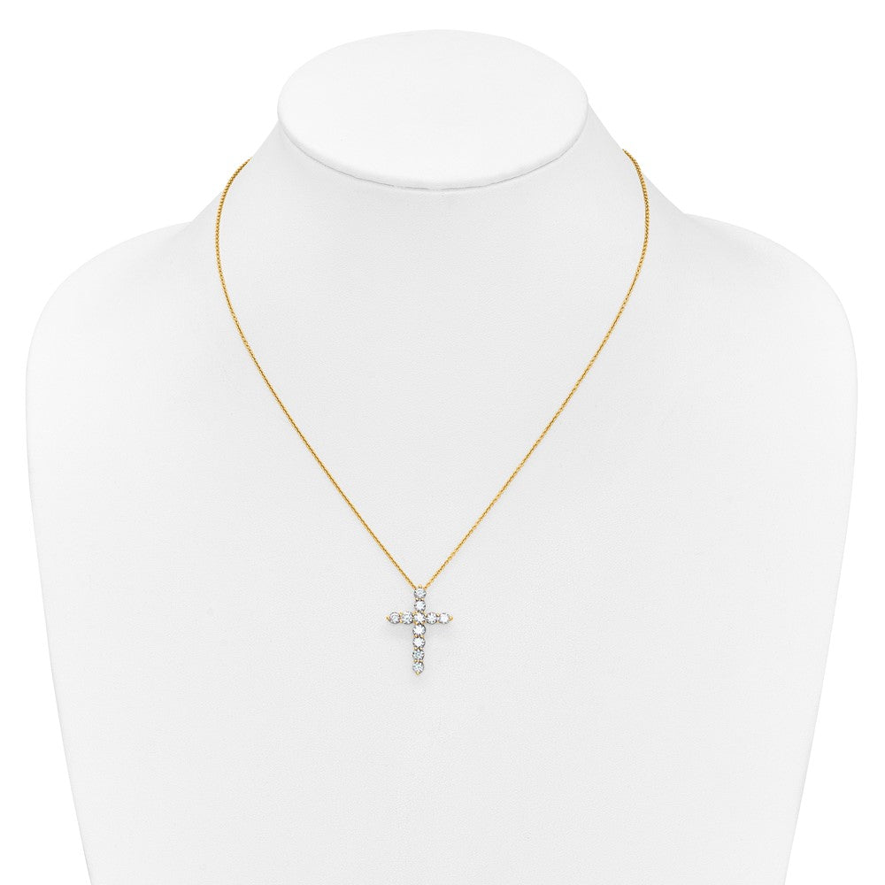 Buy 14K Gold Diamond Cross Necklace - 18" Stylish Design, Affordable Luxury