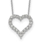 Buy Exclusive 14K White Gold Diamond Heart Pendant Necklace - 18 Inch Luxury-1