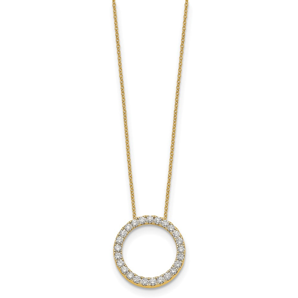 Shop Stylish 14K Gold Diamond Circle Necklace - 18 Inch, Luxury Value Piece