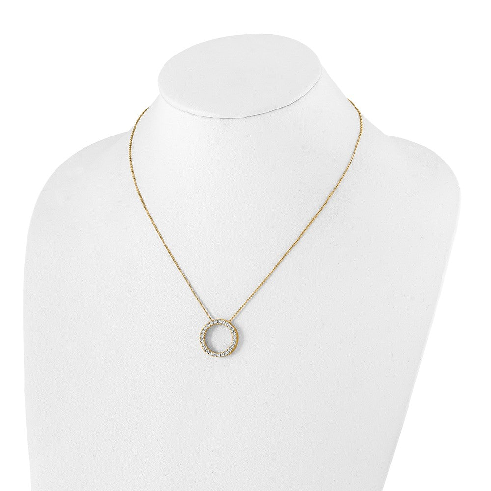 Shop Stylish 14K Gold Diamond Circle Necklace - 18 Inch, Luxury Value Piece