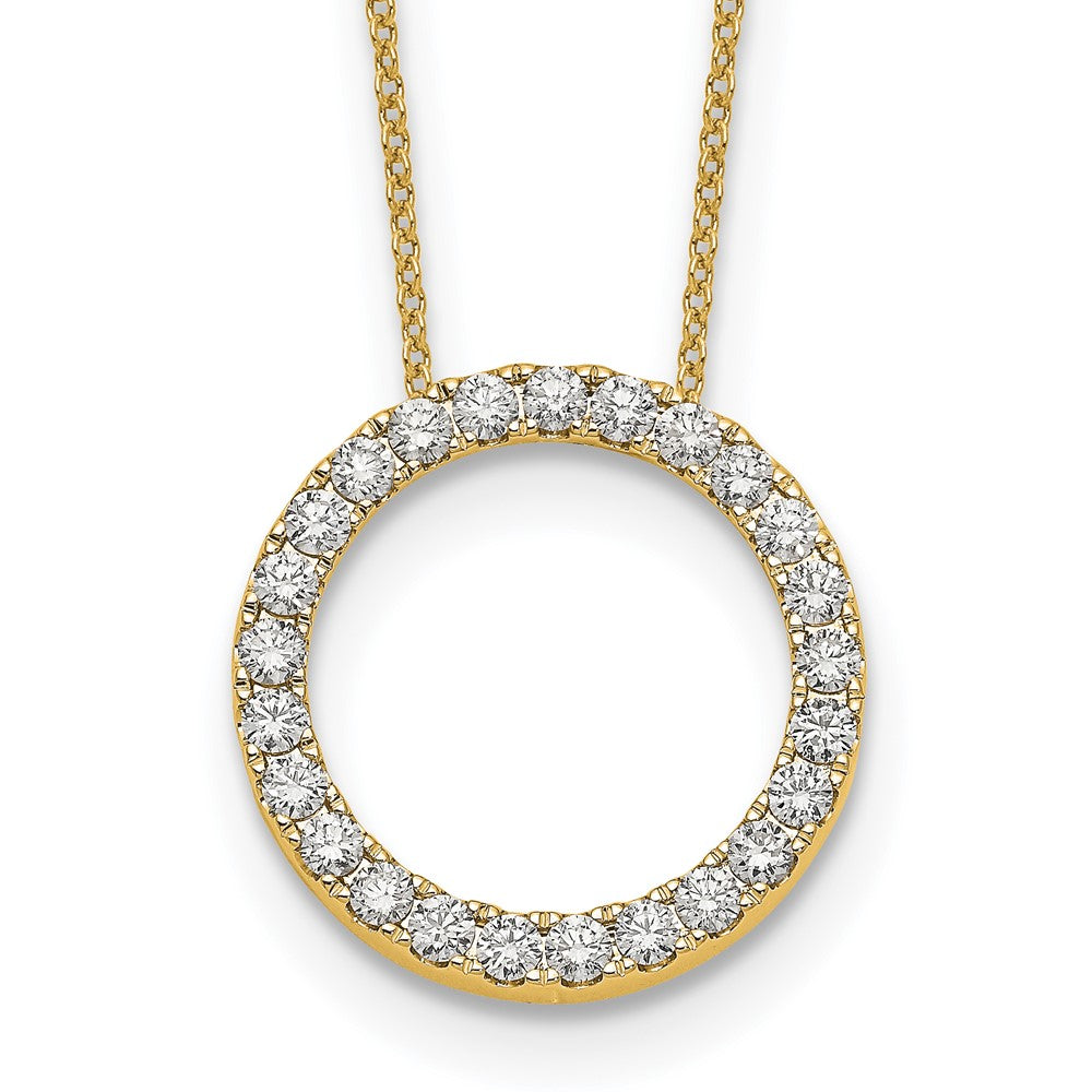 Shop Stylish 14K Gold Diamond Circle Necklace - 18 Inch, Luxury Value Piece