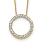 Shop Stylish 14K Gold Diamond Circle Necklace - 18 Inch, Luxury Value Piece-1