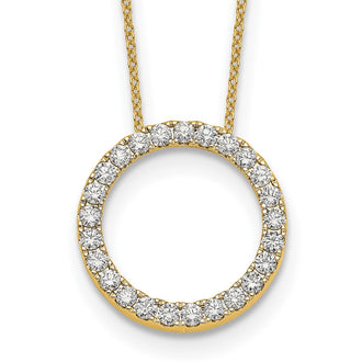 Shop Stylish 14K Gold Diamond Circle Necklace - 18 Inch, Luxury Value Piece