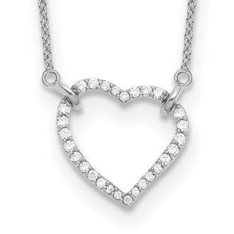 Buy Exclusive 14K White Gold Heart Pendant Necklace with Diamonds - Stylish Value