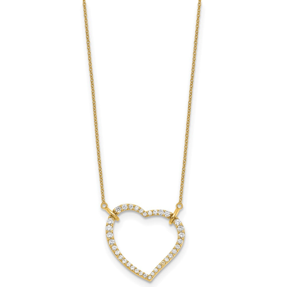 Exclusive 14K Gold Heart Pendant Necklace with Diamonds - Stylish & Affordable