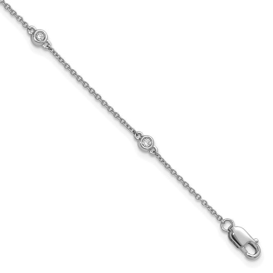 Buy Exclusive 14K White Gold Diamond Station Bracelet - Stylish & Affordable!