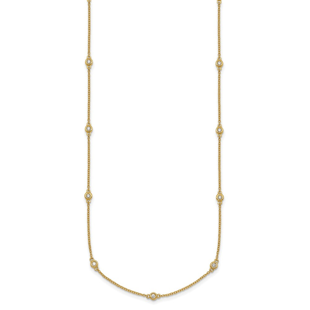Buy Luxurious 14K Gold Diamond Station Cable Necklace - Stylish & High-Quality