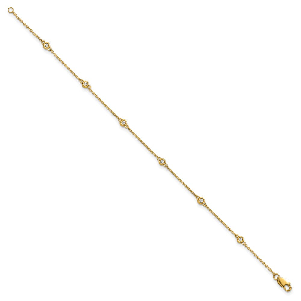 Shop Stylish 14K Gold Diamond Station Cable Bracelet - Luxury & Value Combined