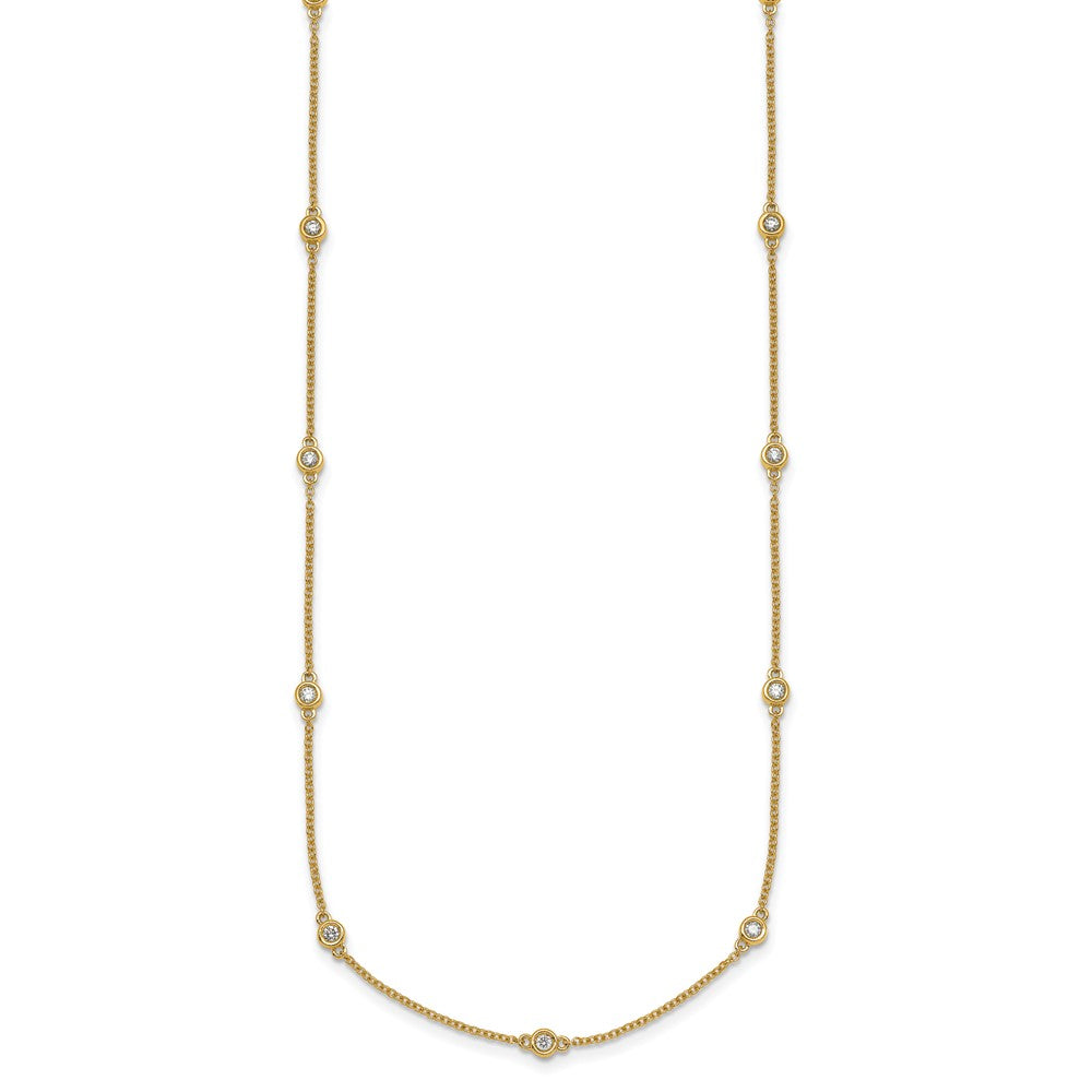 Shop 14K Gold Diamond Station Cable Necklace - Stylish Luxury at Great Value