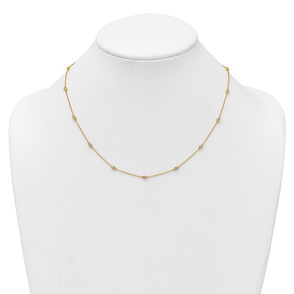 Buy Stylish 14K Gold Diamond Station Cable Necklace - High-Quality & Affordable