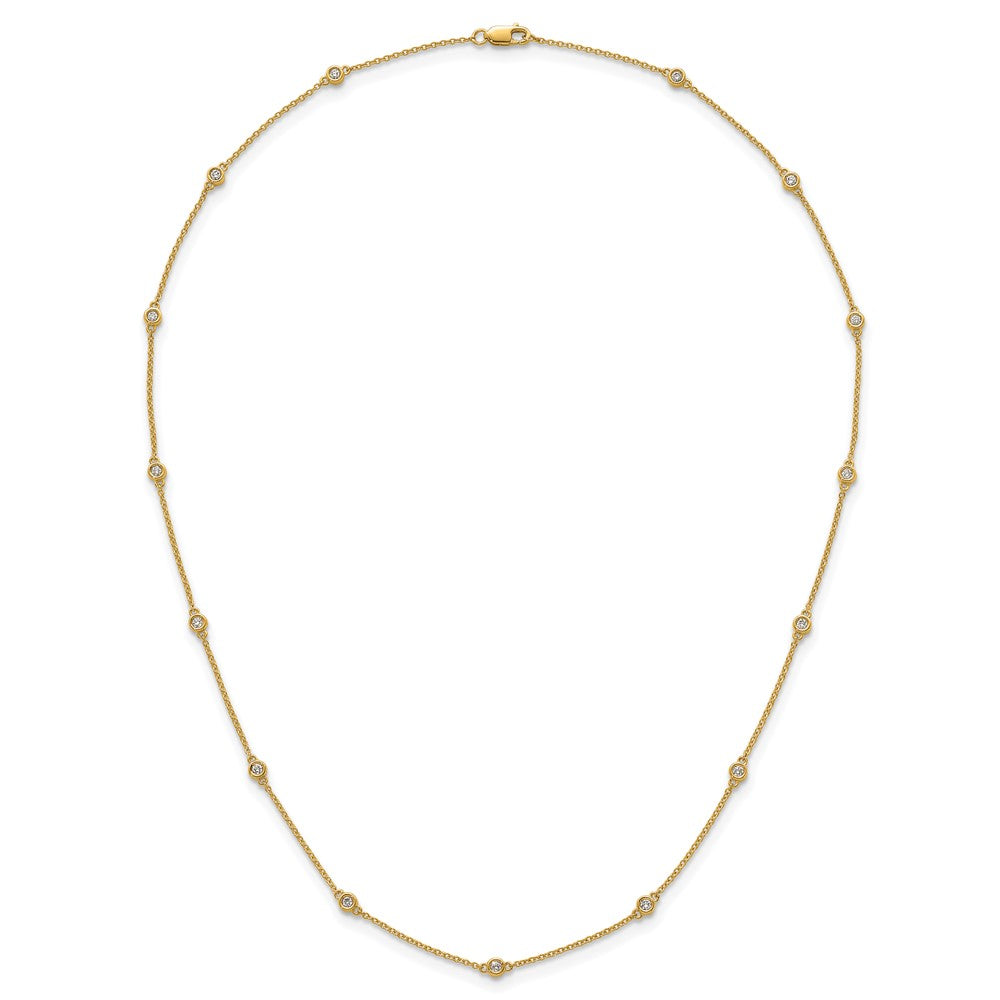 Buy Stylish 14K Gold Diamond Station Cable Necklace - High-Quality & Affordable