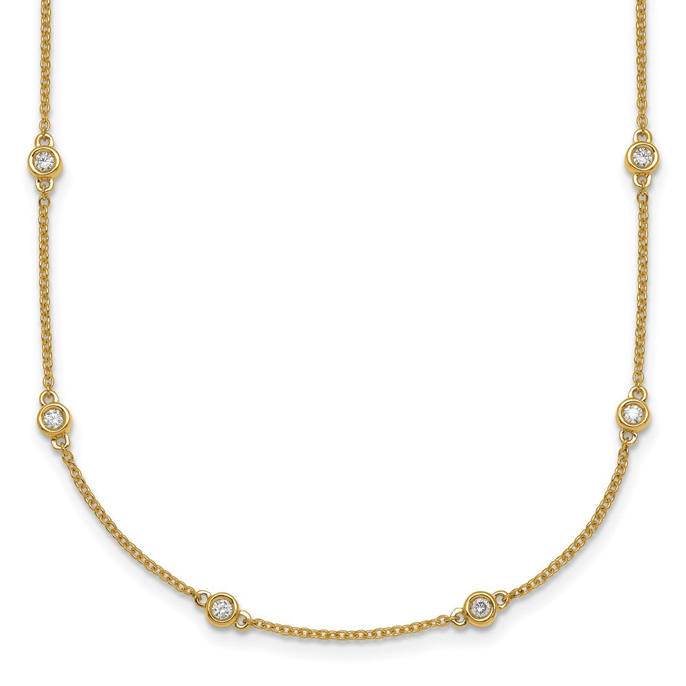 Shop Exclusive 14K Gold Diamond Station Cable Necklace - Stylish & Affordable