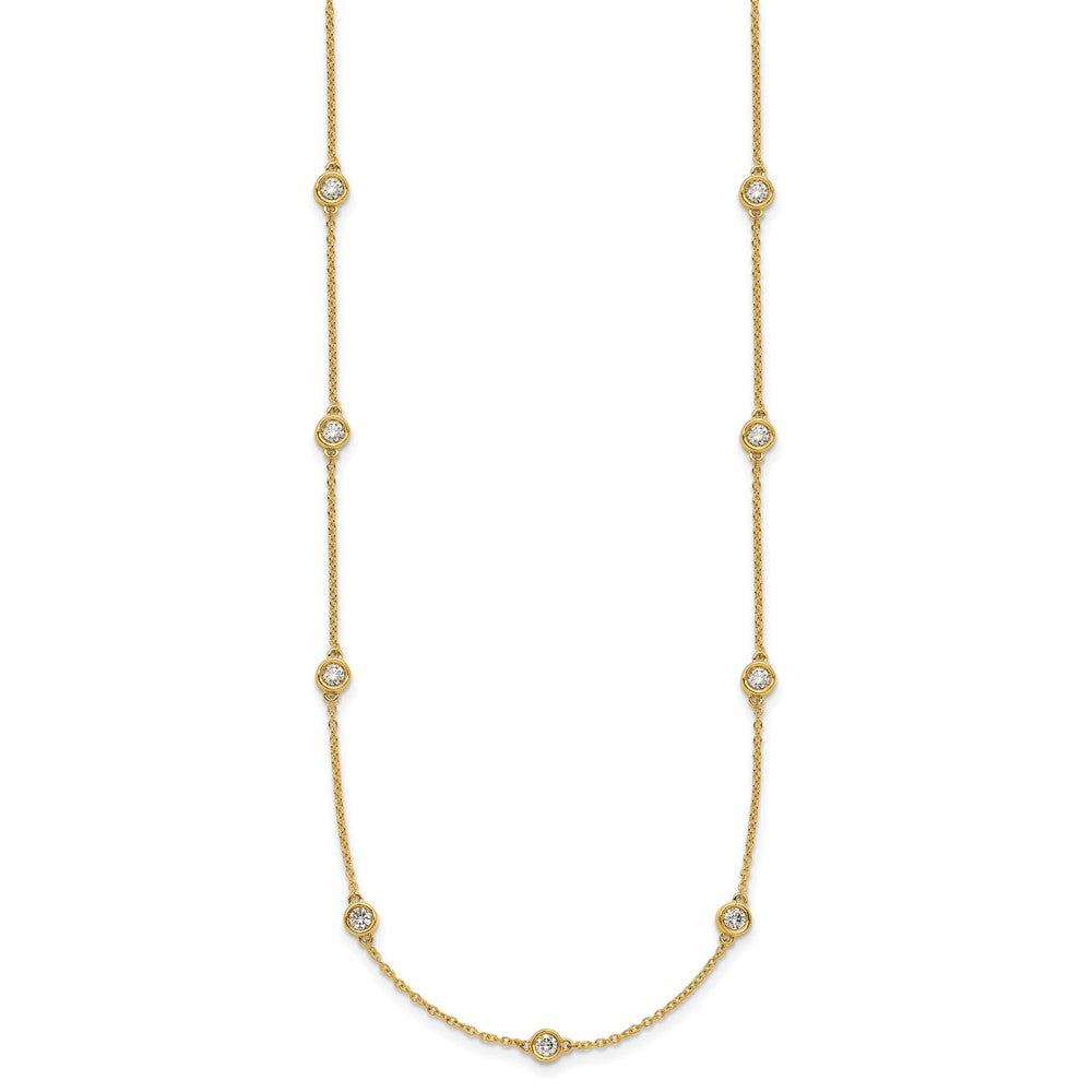 Buy Exclusive 14K Gold Diamond Station Cable Necklace - Stylish & Affordable