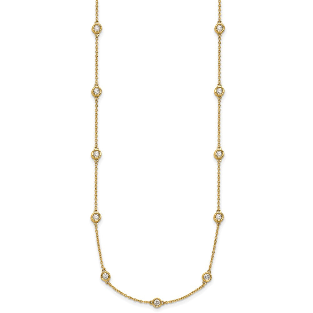 Shop Exclusive 14K Gold Diamond Station Cable Necklace - Stylish & Affordable