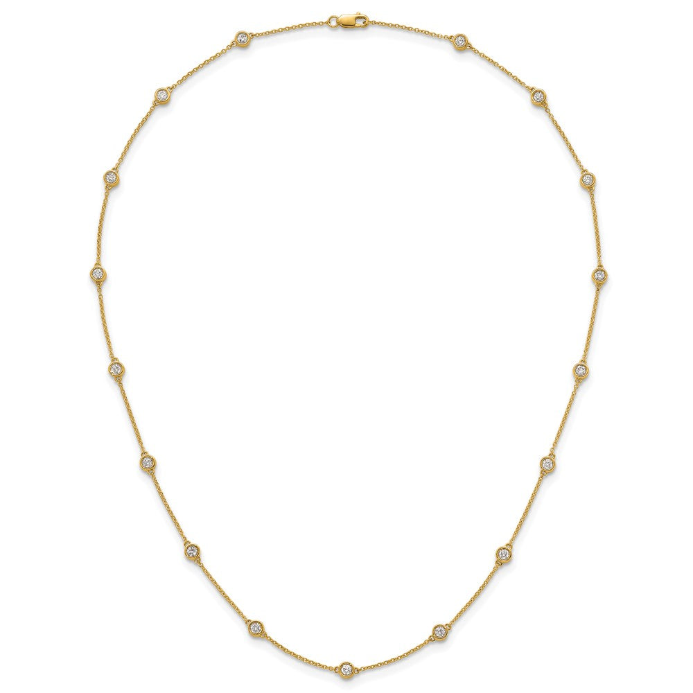 Shop Stylish 14K Gold Diamond Station Cable Necklace - 18", 0.25 Carats