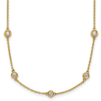 Shop Stylish 14K Gold Diamond Station Cable Necklace - 18" Long, Affordable Luxury