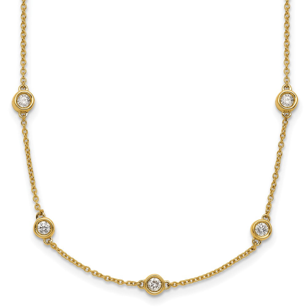 Shop Exclusive 14K Gold Diamond Station Cable Necklace - Stylish & Affordable