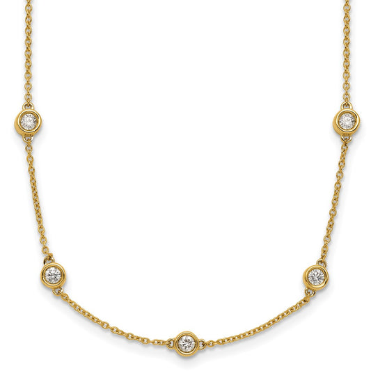 Shop Exclusive 14K Gold Diamond Station Cable Necklace - Stylish & Affordable