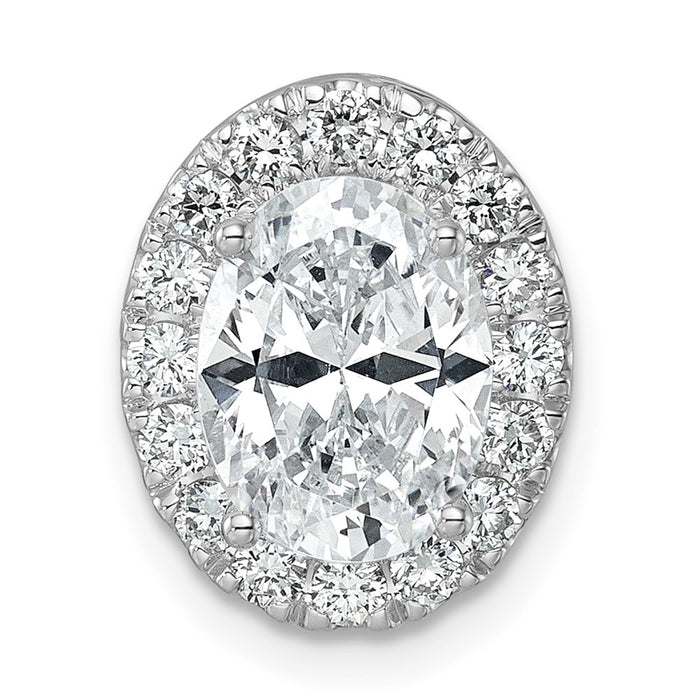 Exclusive 14K White Gold 1/2 Carat Lab-Grown Diamond Halo Pendant - Stylish Value-4