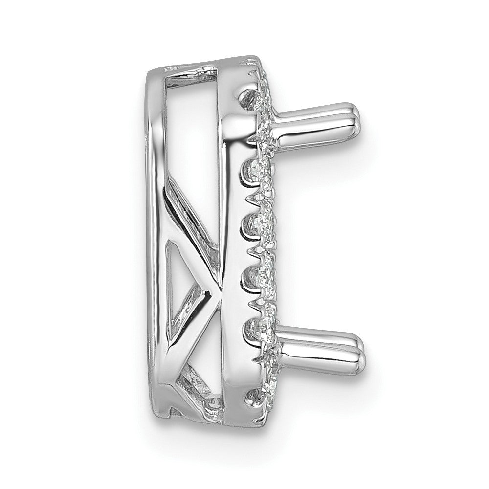 Buy Exclusive 14K White Gold Halo Pendant with 1/2 Carat Lab-Grown Diamond