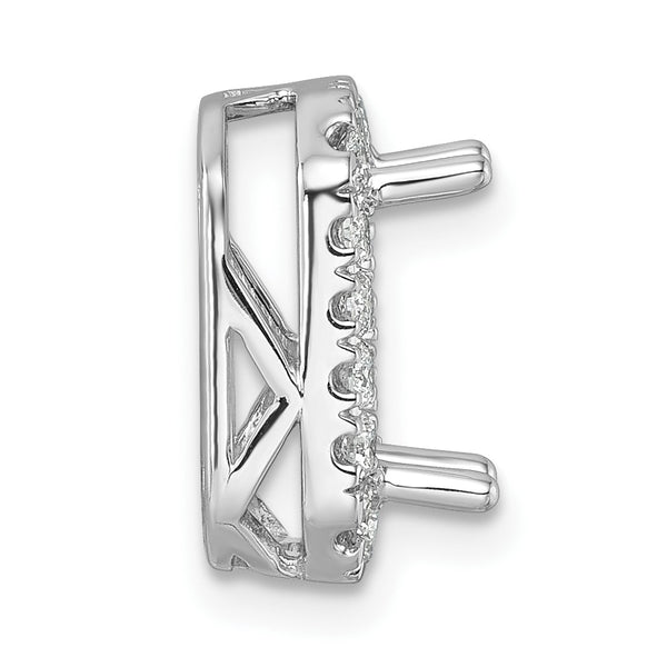 14K White Gold Halo Pendant with 1/2 Carat Lab-Grown Diamond