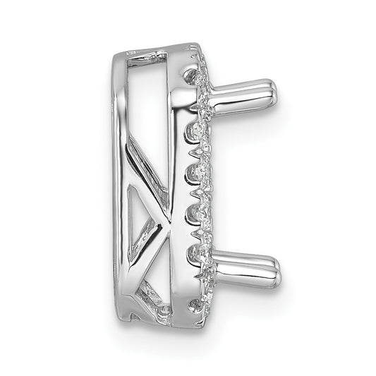 Buy Exclusive 14K White Gold Halo Pendant with 1/2 Carat Lab-Grown Diamond