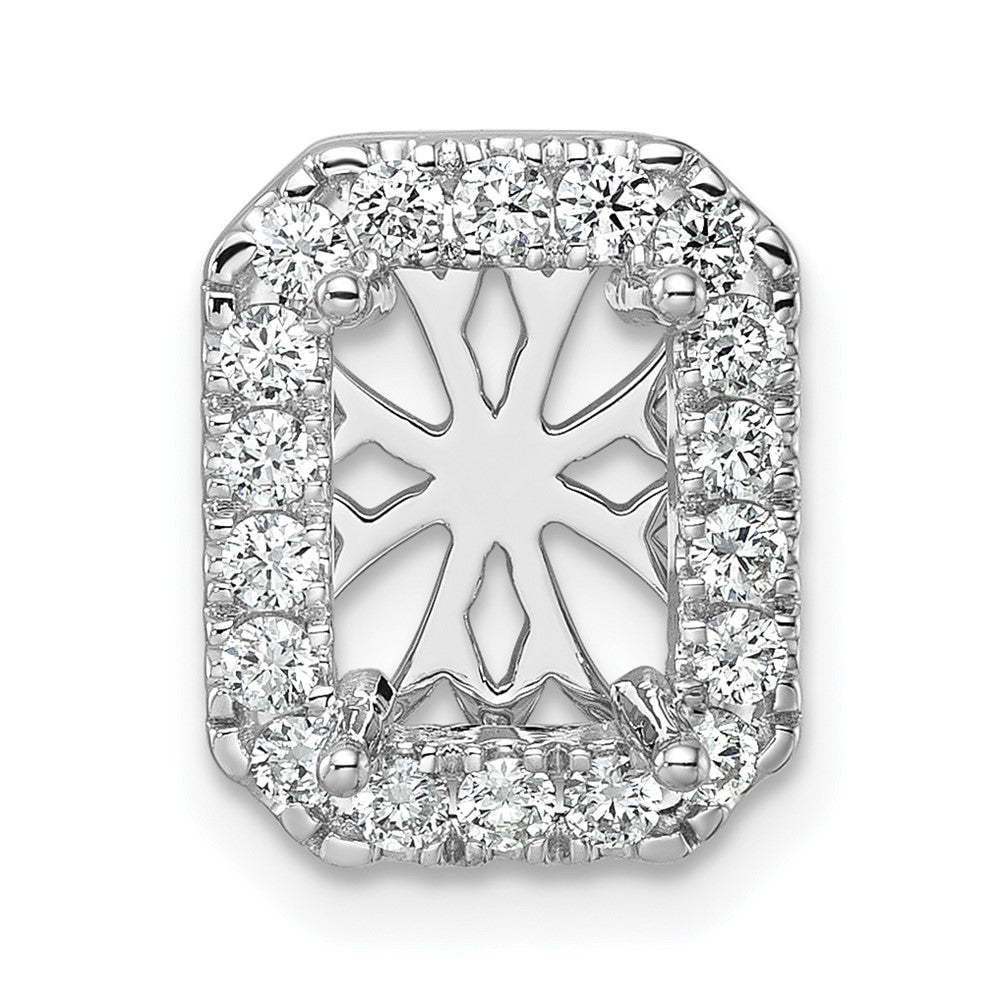 Buy Exclusive 14K White Gold Halo Pendant with 1/2 Carat Lab-Grown Diamond