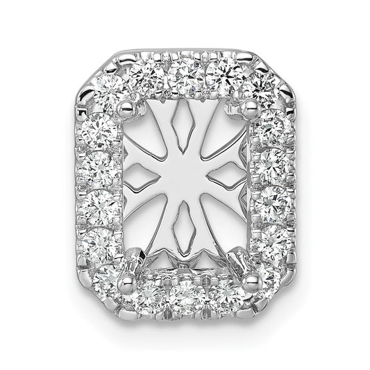 Buy Exclusive 14K White Gold Halo Pendant with 1/2 Carat Lab-Grown Diamond
