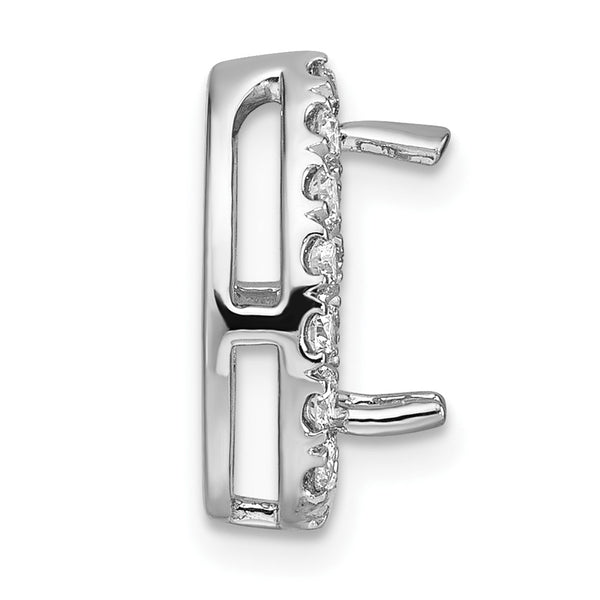14K White Gold Pear Halo Pendant with 3/8 Carat Diamond