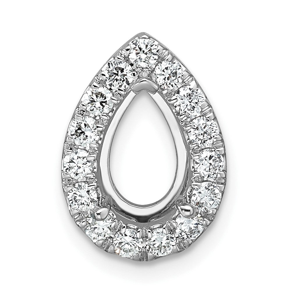 Buy Stylish 14K White Gold Pear Halo Pendant with 3/8 Carat Diamond Value
