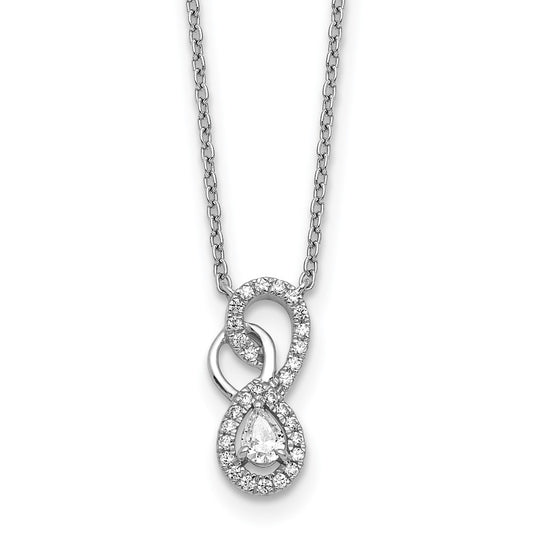 Buy Stylish 14K White Gold Infinity Necklace with Diamonds - Elegant Design