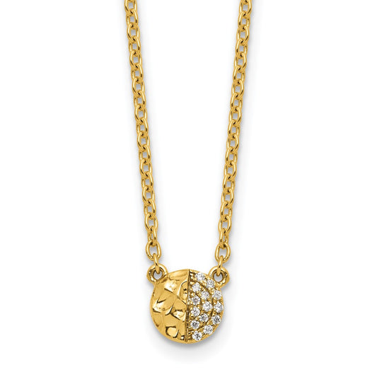 Buy Stylish 14K Gold Hammered Diamond Disc Necklace - 16" Length, Luxury Shine