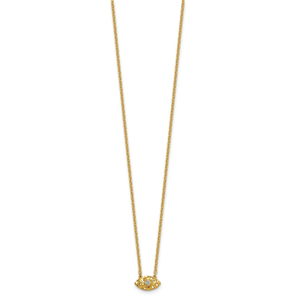 High-Quality 14K Gold Diamond Evil Eye Pendant Necklace - Stylish & Affordable!
