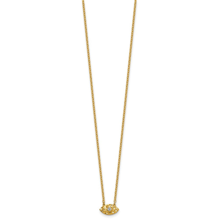 High-Quality 14K Gold Diamond Evil Eye Pendant Necklace - Stylish & Affordable!-2