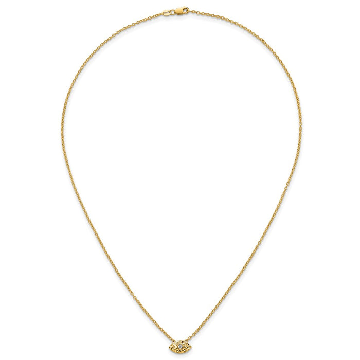 High-Quality 14K Gold Diamond Evil Eye Pendant Necklace - Stylish & Affordable!-4