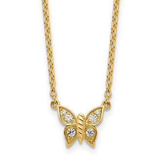 Buy Stylish 14K Gold Butterfly Necklace with Diamonds - 1.5mm, Affordable Luxury