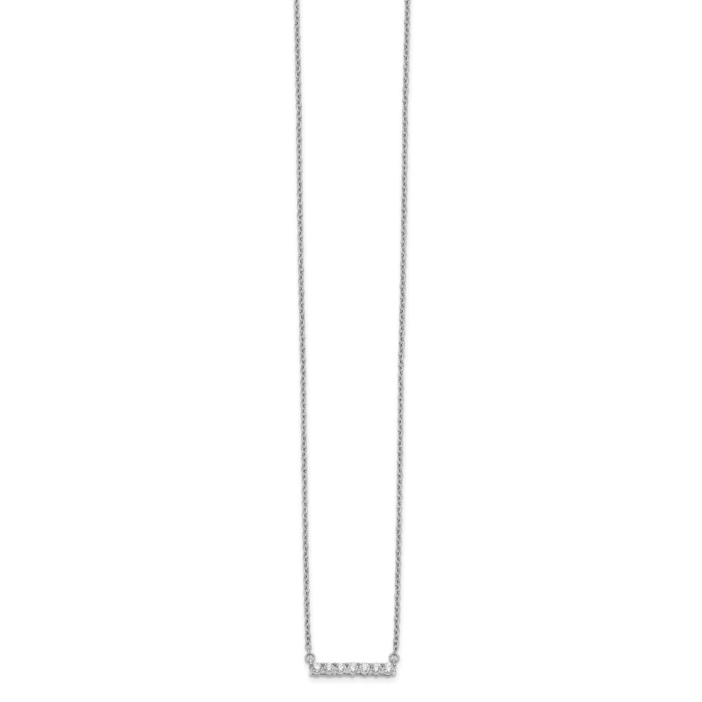 Buy Exclusive 14K White Gold Diamond Bar Necklace - 18 Inch, Stylish Value!