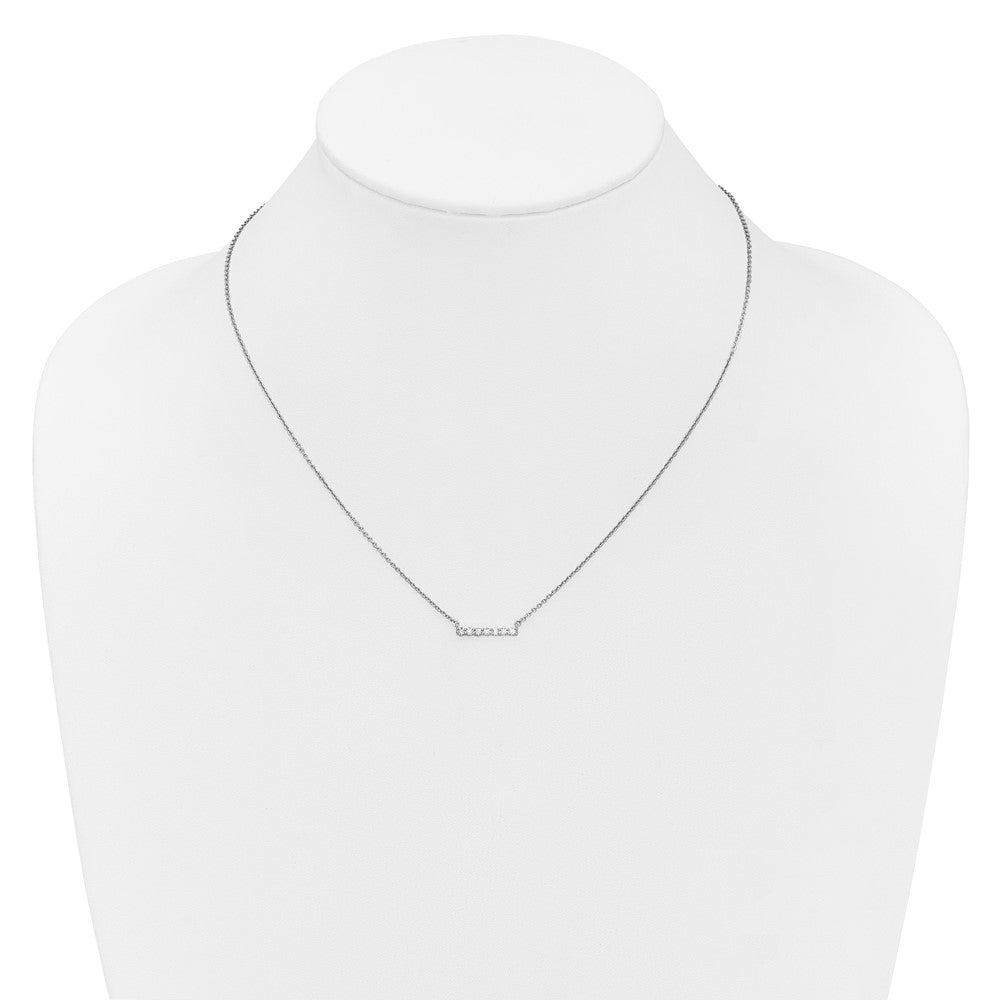 Buy Exclusive 14K White Gold Diamond Bar Necklace - 18 Inch, Stylish Value!