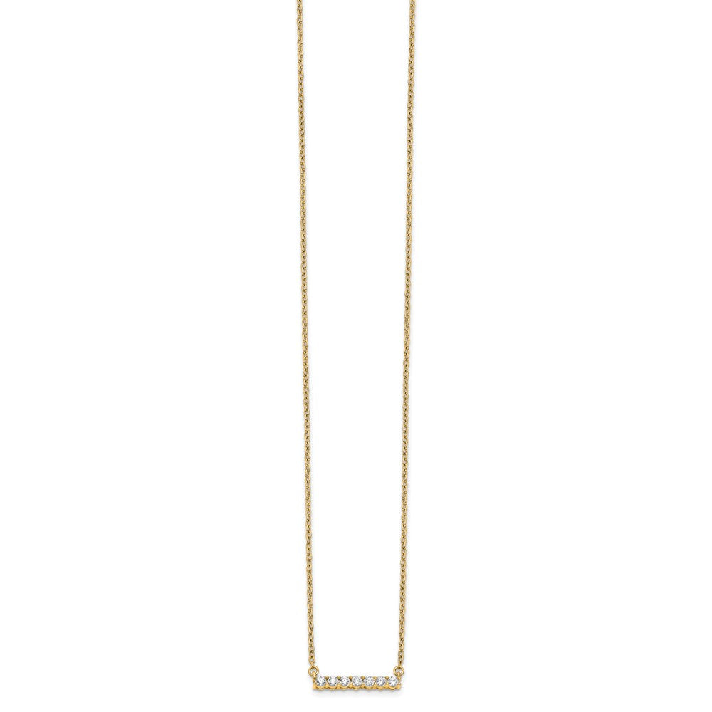 Buy 14K Gold Diamond Bar Necklace - 18 Inch Stylish Luxury Jewelry