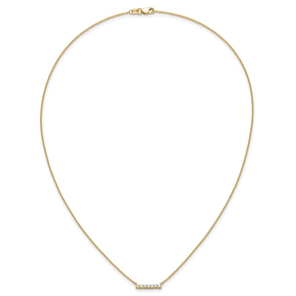 Buy 14K Gold Diamond Bar Necklace - 18 Inch Stylish Luxury Jewelry